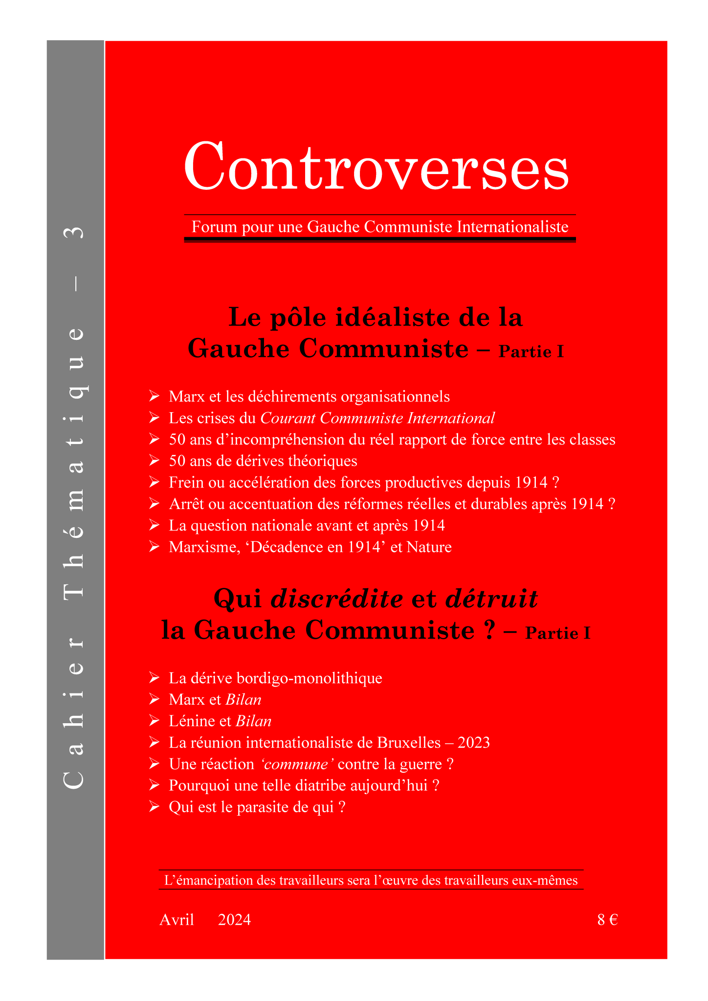 Controverses. Cuaderno Temático nº 3. Comportamientos. Valoración crítica (Español-Français) Ct_3_-_cci_-_2024-04-06_-_couverture